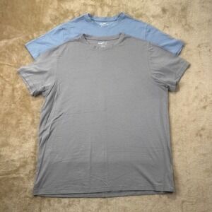 William Rast Mens XL Pima Cotton Modal Blend T-Shirt 2-Pack Gray Blue Stretch